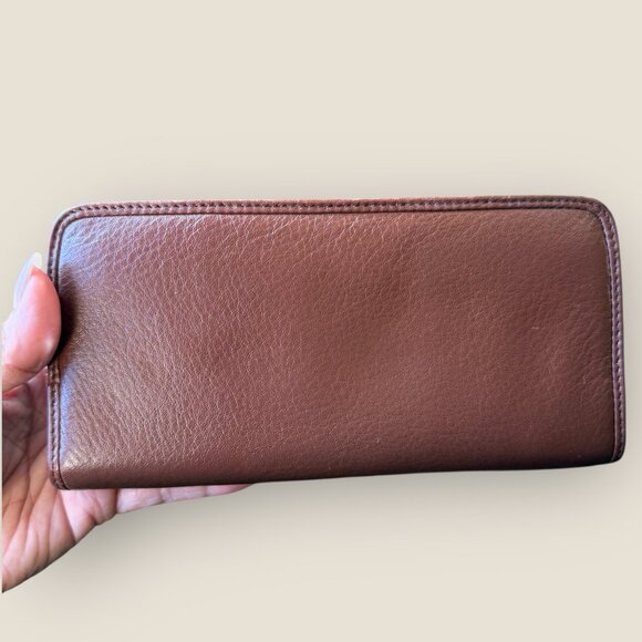 Loewe Brown Leather Zip Around Long Wallet | Like New - Picture 2 of 5